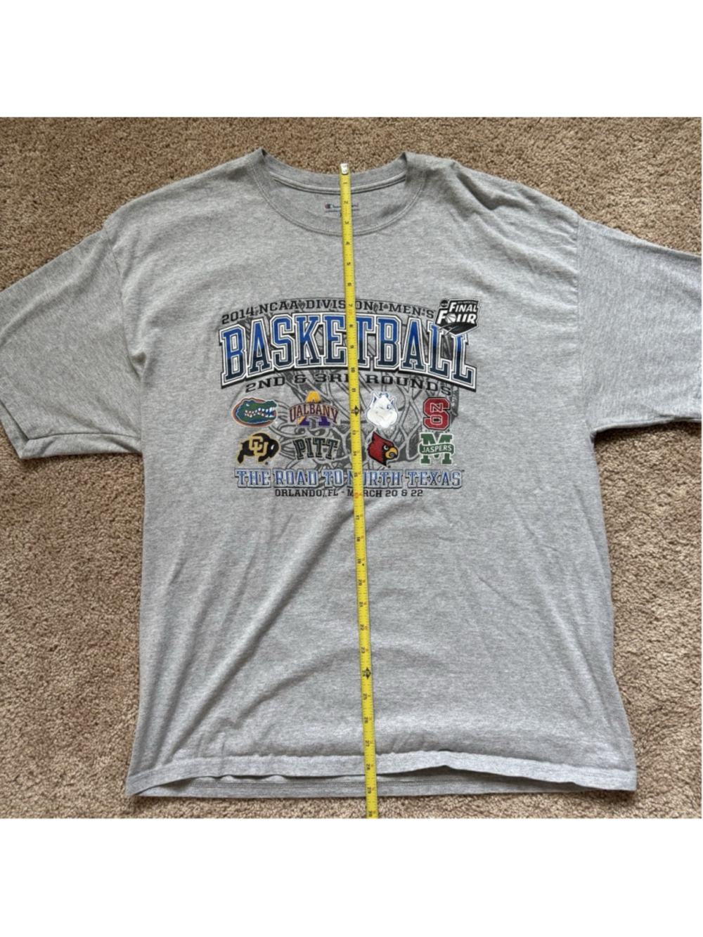 Champion 2014 NCAA Men’s Basketball 2nd & 3rd Rounds Championship Men’s XL Shirt - Picture 4 of 6